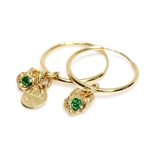 Gold Suki Earrings with Emerald
