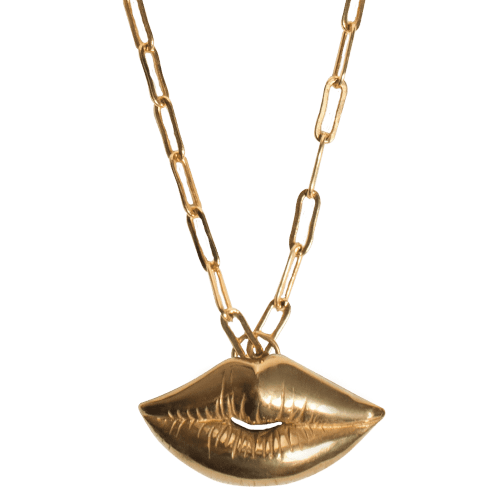 Lips Link Chain Necklace