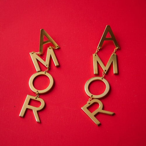 Amor Gold-plated Brass Earrings