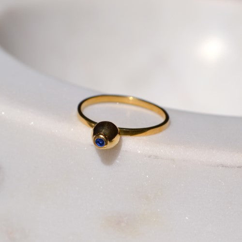 Bulle 5mm Gold-plated Silver Ring - Bulles Collection