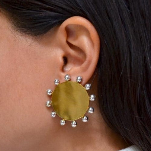Le Soleil Gold-plated Silver Earrings - Bulles Collection