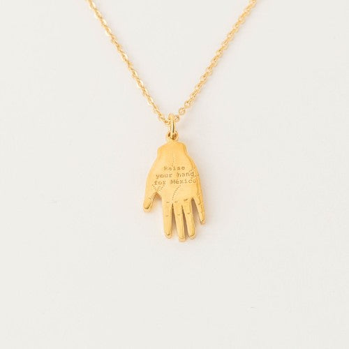 Raise your Hand for Mexico Gold-plated Silver Pendant