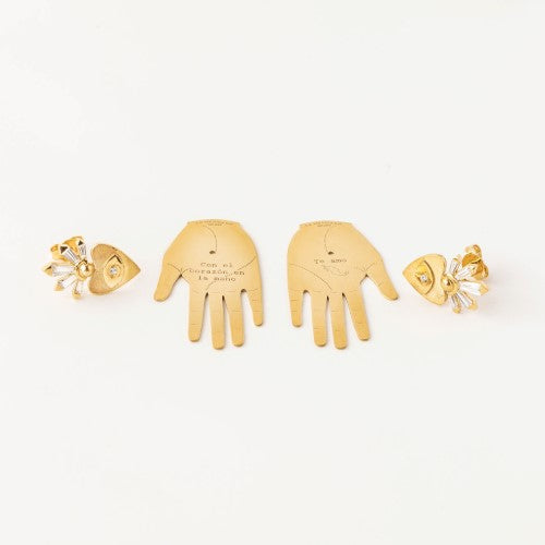 The Hands Gold-plated Silver Earrings