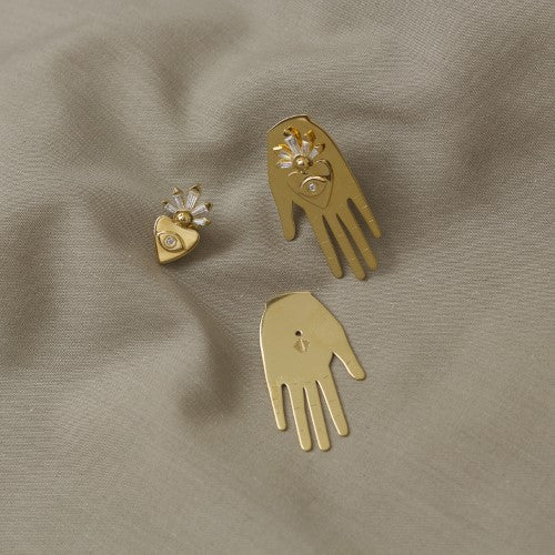 The Hands Gold-plated Silver Earrings