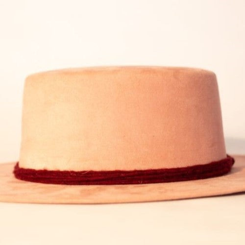 Handmade Oaxaca Suede Flat Top Hat