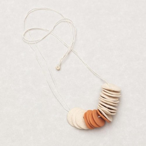 Paper Clay and Red Clay Necklace