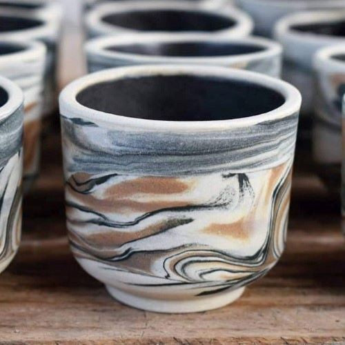 Handmade Mexican Marbled Drinking Cups - Set of 4 — The Nopo