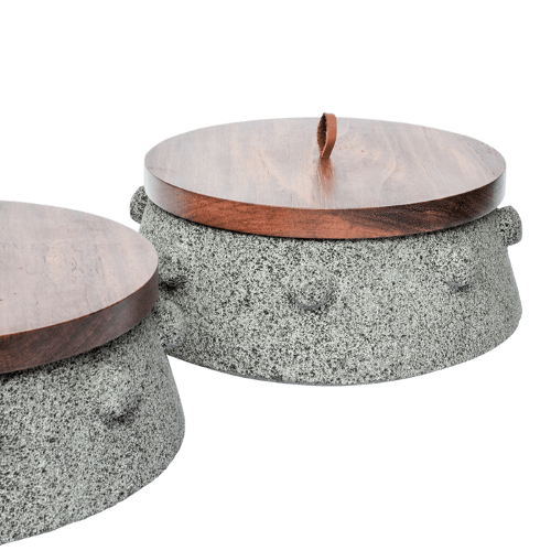 Tepetl Stone and Wood Tortilla Warmer — The Nopo