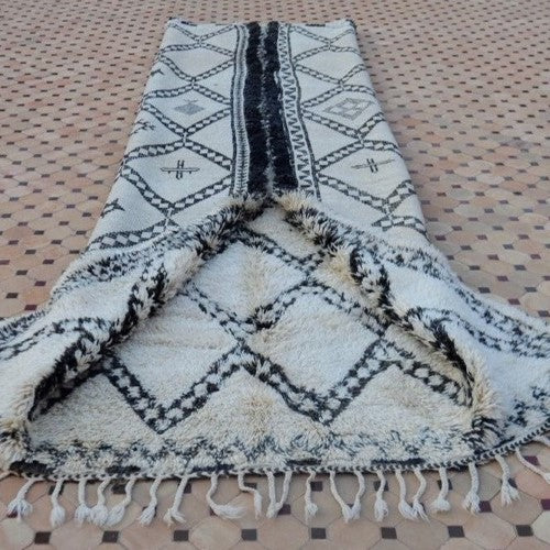 Handmade Horizontal Berber Motif Rug