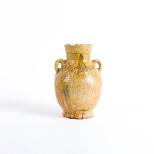 Tamegroute Vase with Handles - Ochre Yellow