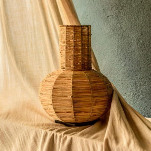 Pot of Light Hand-Woven Bedside Lamp