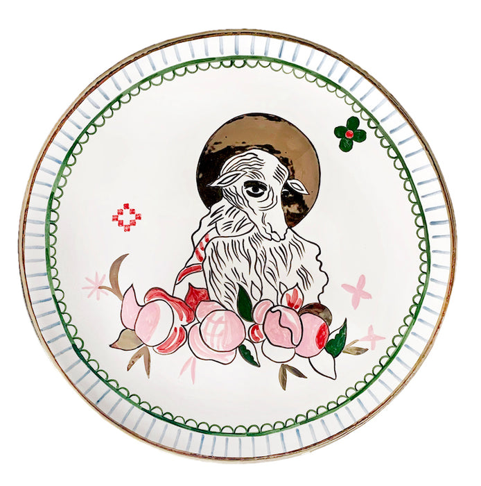 Ceramic Plate with Sheep